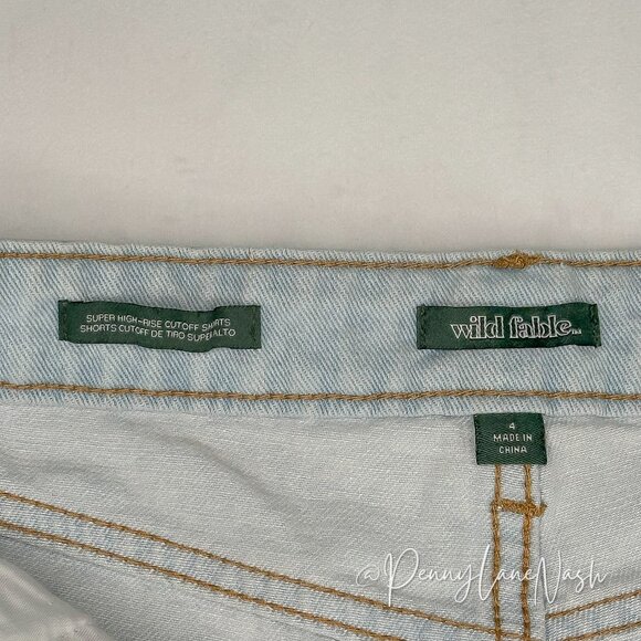 Wild Fable Super High-Rise Cut Off Shorts Size 4 - Picture 10 of 15